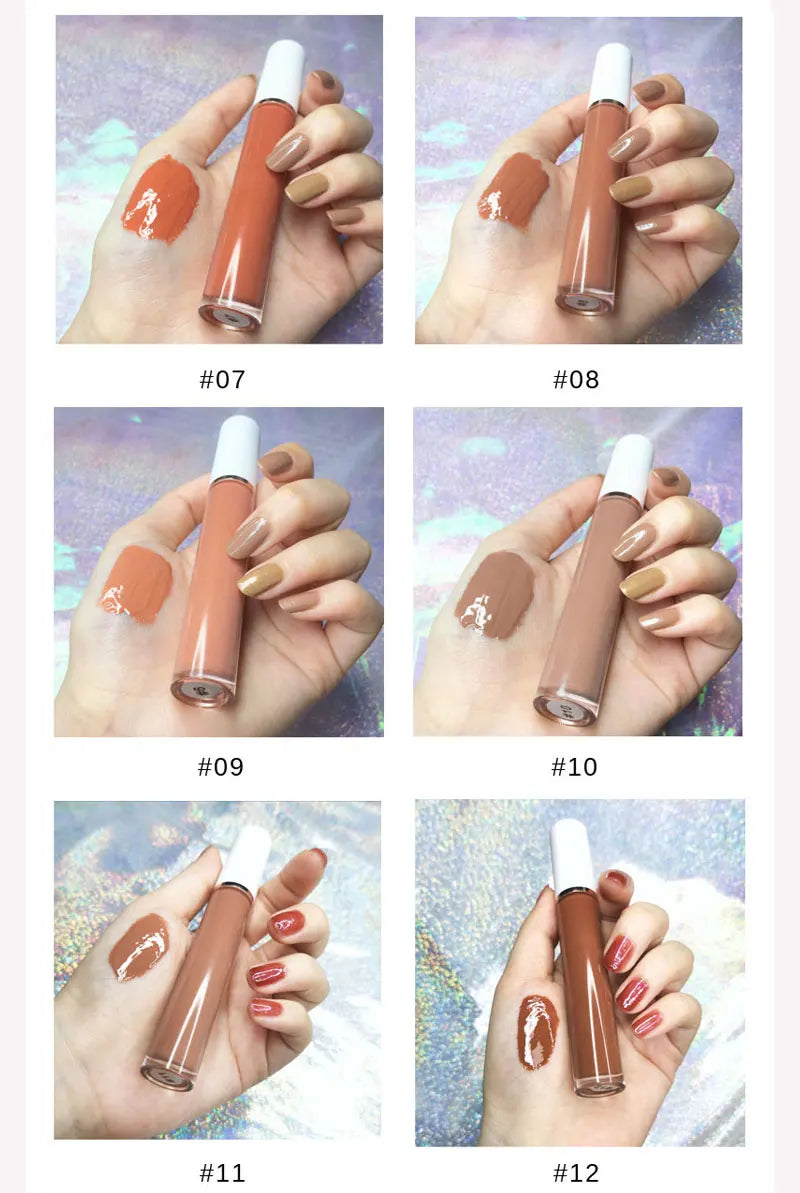 64 colors matte and shimmer waterproof vegan lip gloss cruelty free liquid lipsticks