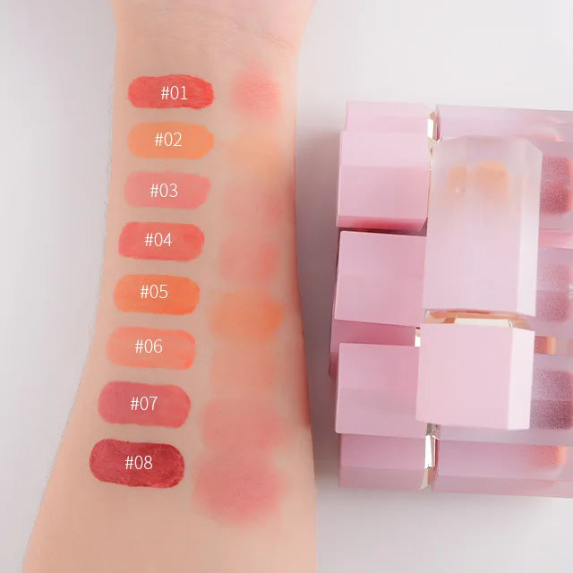 high pigment liquid blush long lasting waterproof hot selling 8 color cheek color liquid blush