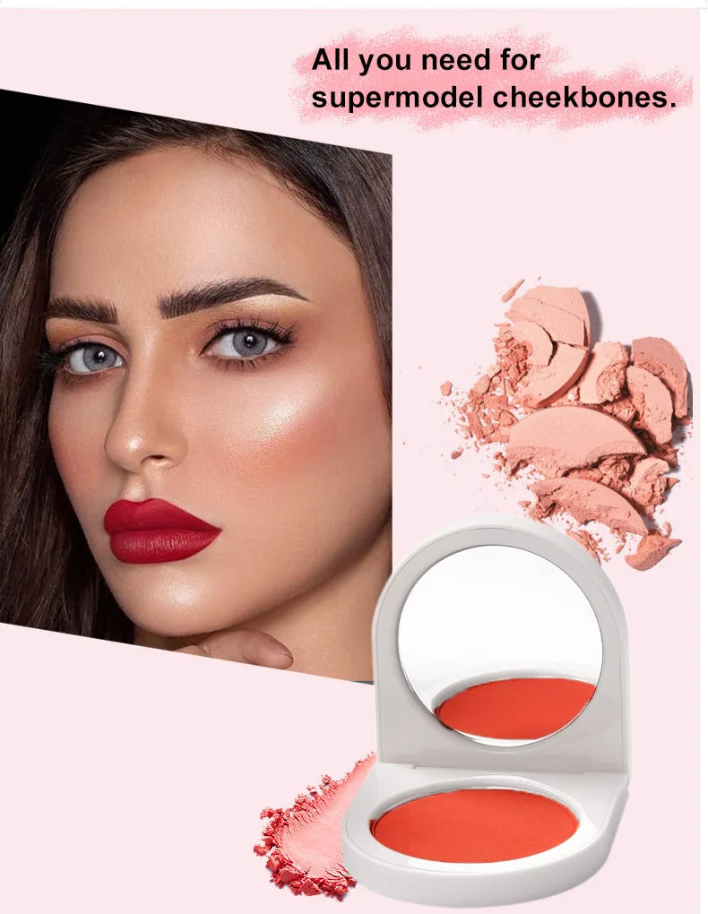 low moq blush cruelty free pressed powder palette cheek pink white makeup blush blusher
