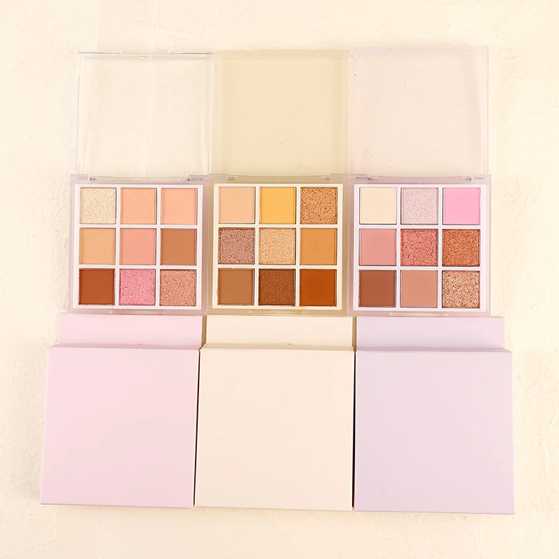 high pigment shimmer glitter makeup eye shadow palette long lasting vegan eyeshadow palette