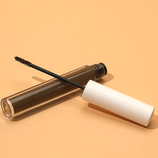 white cap bottle color eye brow gel eyebrow dye tint cream pomade mascara with thin eyebrow makeup brush