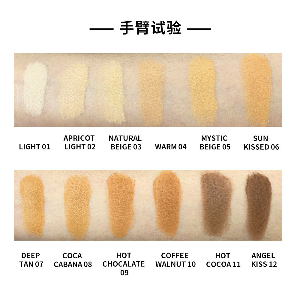 vegan high pigment pressed powder waterproof compact pallet face makeup foundation compact palette