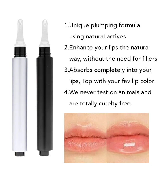 Clear glitter lip plumper oil