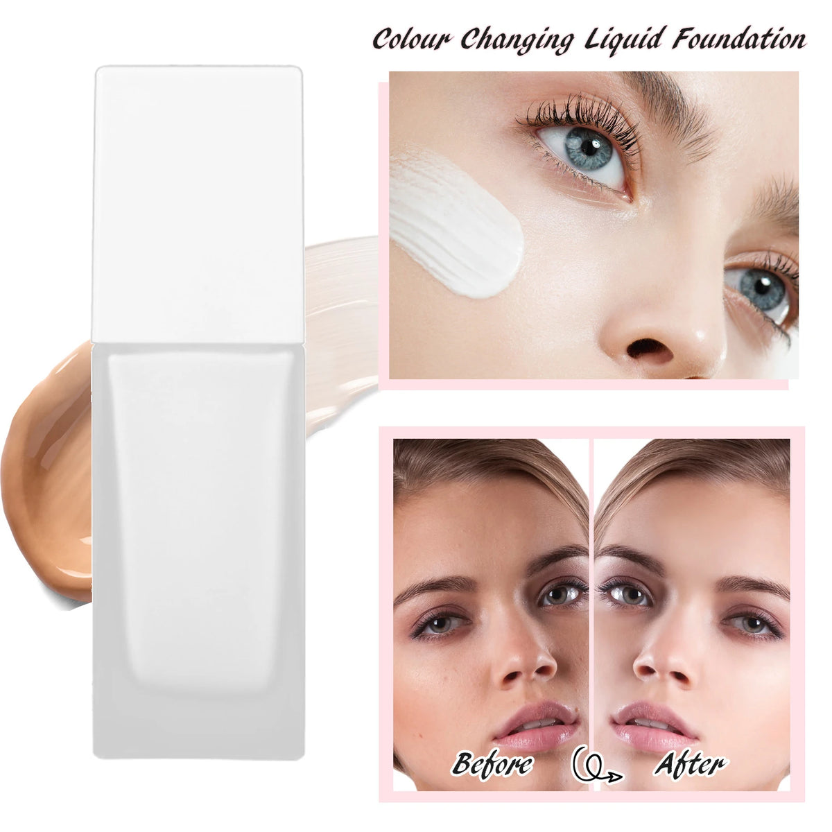 30ml self adjusting color changing liquid foundation liquid foundation concealer isolating foundation makeup bb