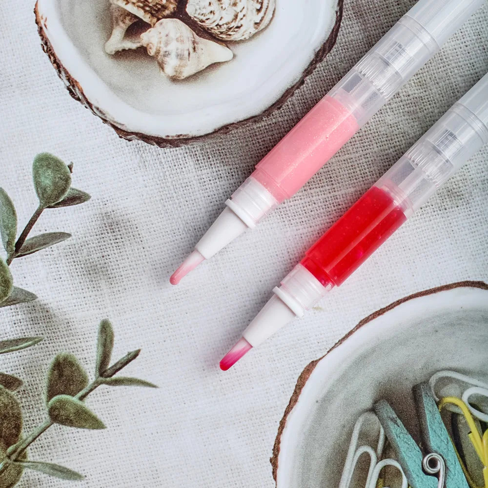popular style cosmetics 3 colors clear tube long lasting waterproof high pigmented 2 in 1 lip gloss blush