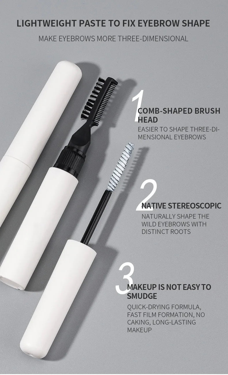 3 tube clear and white brow gel set
