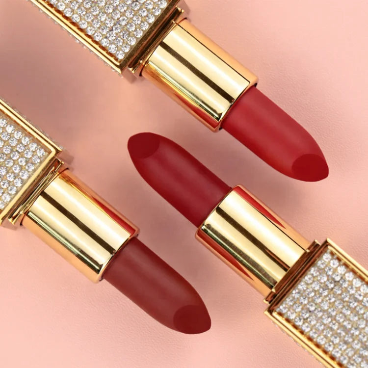 14colors diamond lipstick tube waterproof matte lip stick longlasting lipsticks makeup