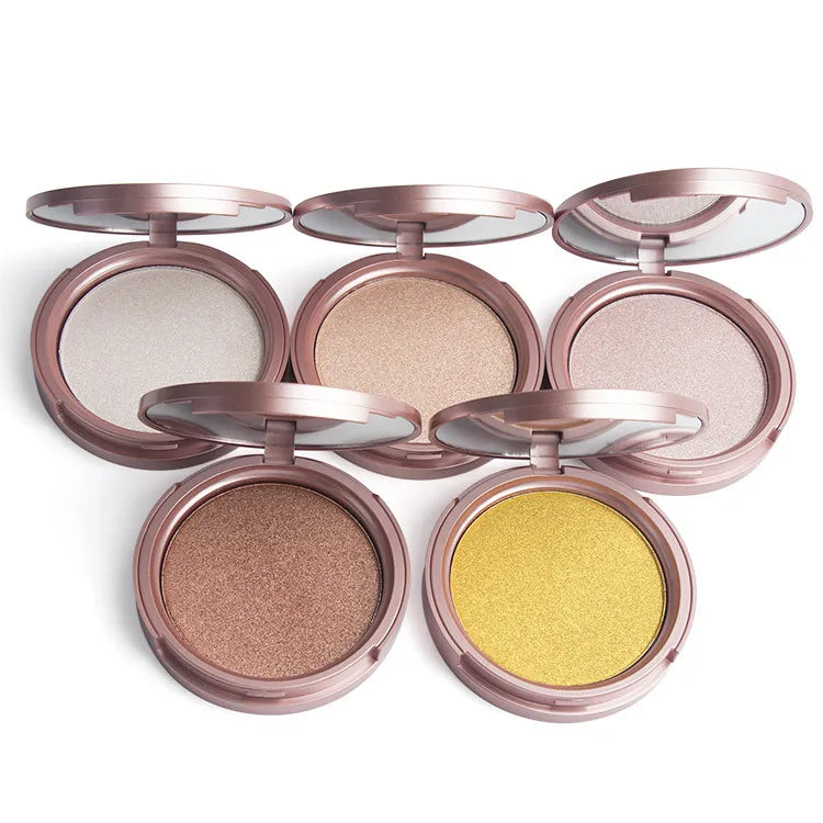 professional 5 color face makeup cosmetics high pigment highlighter palette pink highlighter palette
