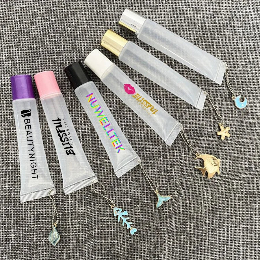 empty lipgloss squeeze tube lipgloss tube lipgloss bottle with keychains