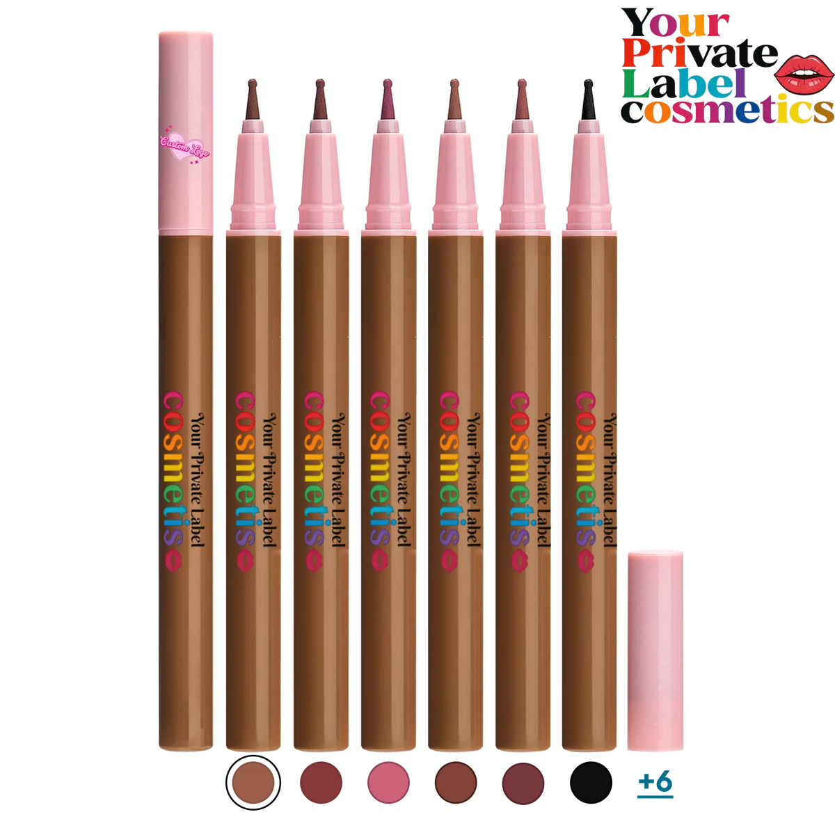 new arrival makeup liquid lip liner pen low moq balck brown nude matte liquid lip liner