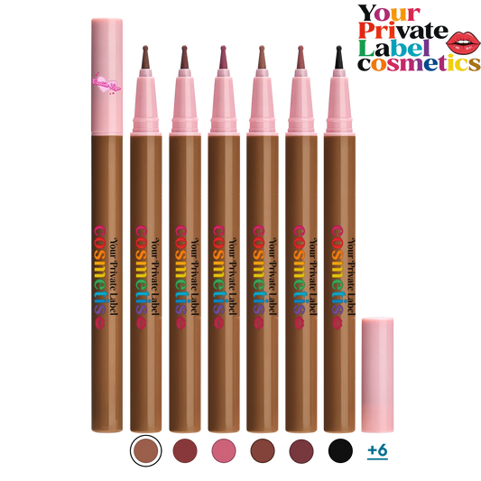 new arrival makeup liquid lip liner pen low moq balck brown nude matte liquid lip liner
