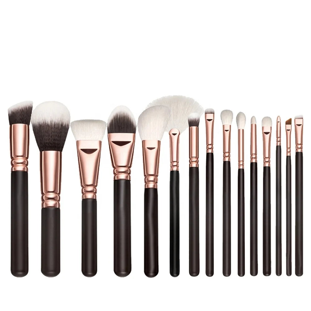 15pcs makeup brushes with pu bag professional makeup brush set lady cosmetics makeup tools