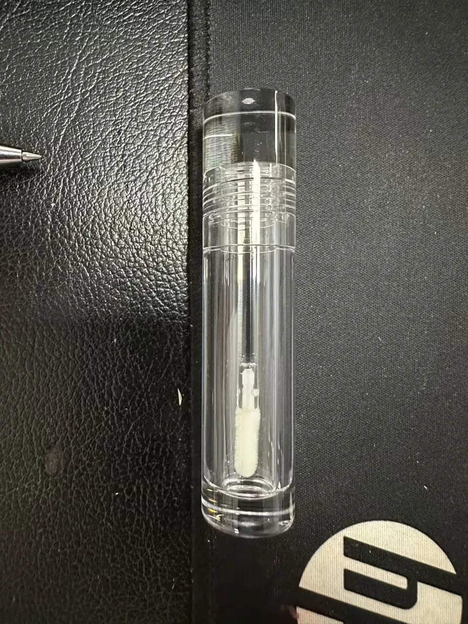 flat doe foot applicator cylinder lip gloss container full clear transparent lipgloss tubes with brush