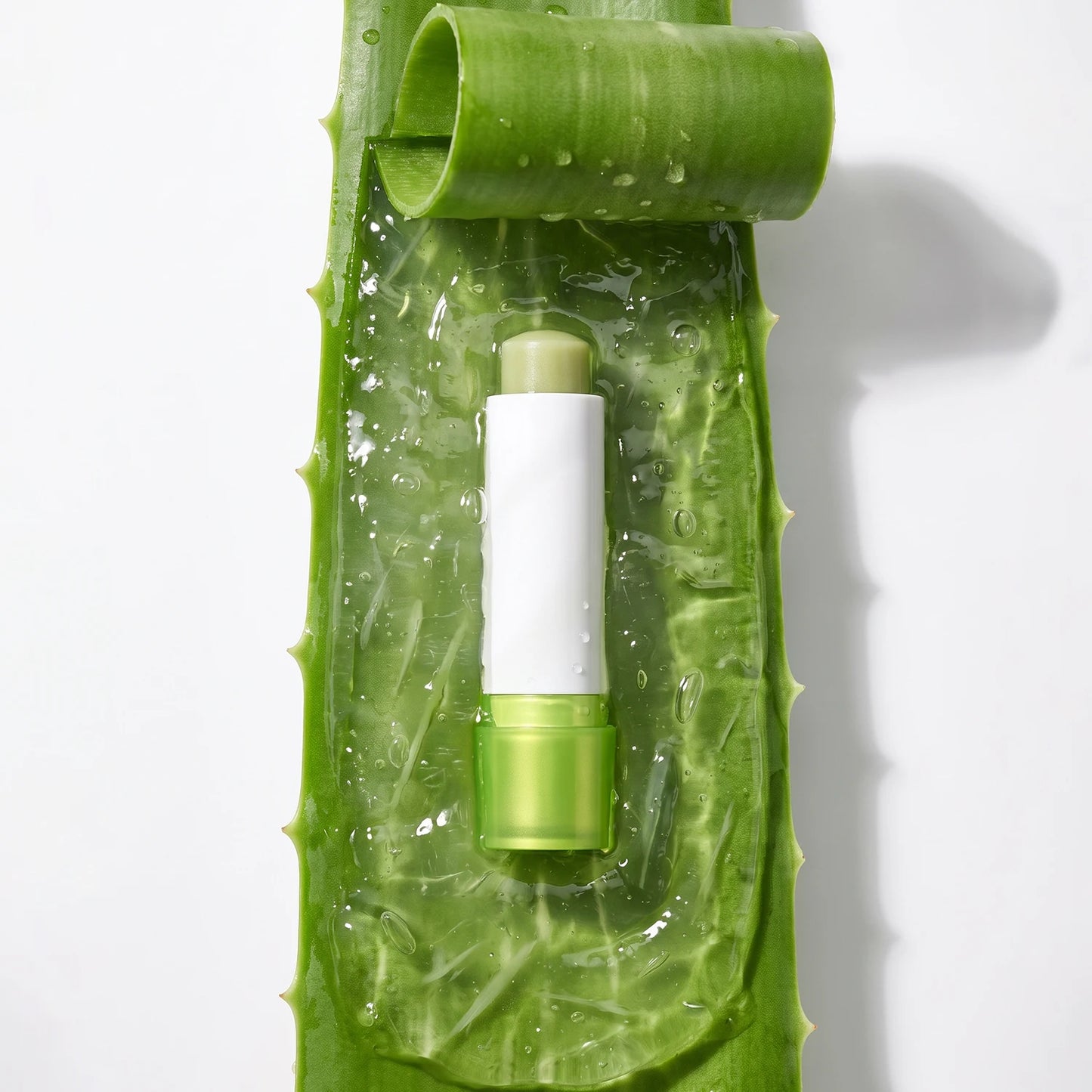 Aloe vera color-changing lip balm stick