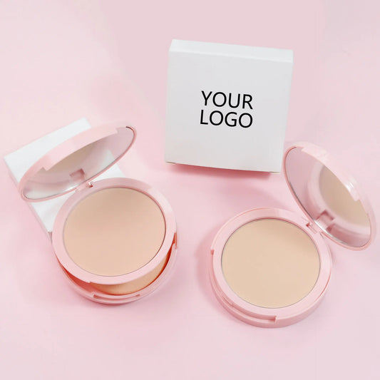 high pigment pressed powder palette waterproof long lasting face makeup foundation pink compact powder
