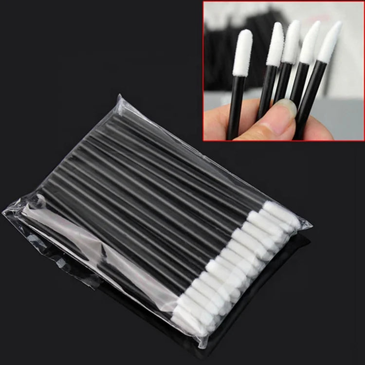 cheap flocked cosmetic lipstick gloss brush disposable brush makeup lip gloss applicator wands flat brush mascara face
