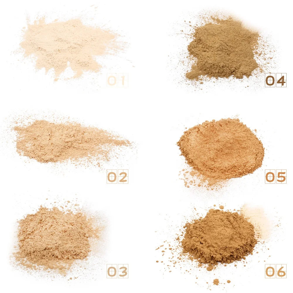waterproof foundation face base makeup loose powder professional oil control setting mineral powder
