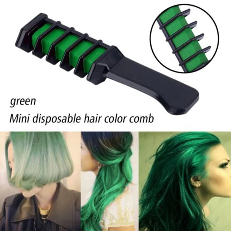 6 colors personal disposable mini salon comb temporary professional hair dye hair chalk comb for girls party cosplay