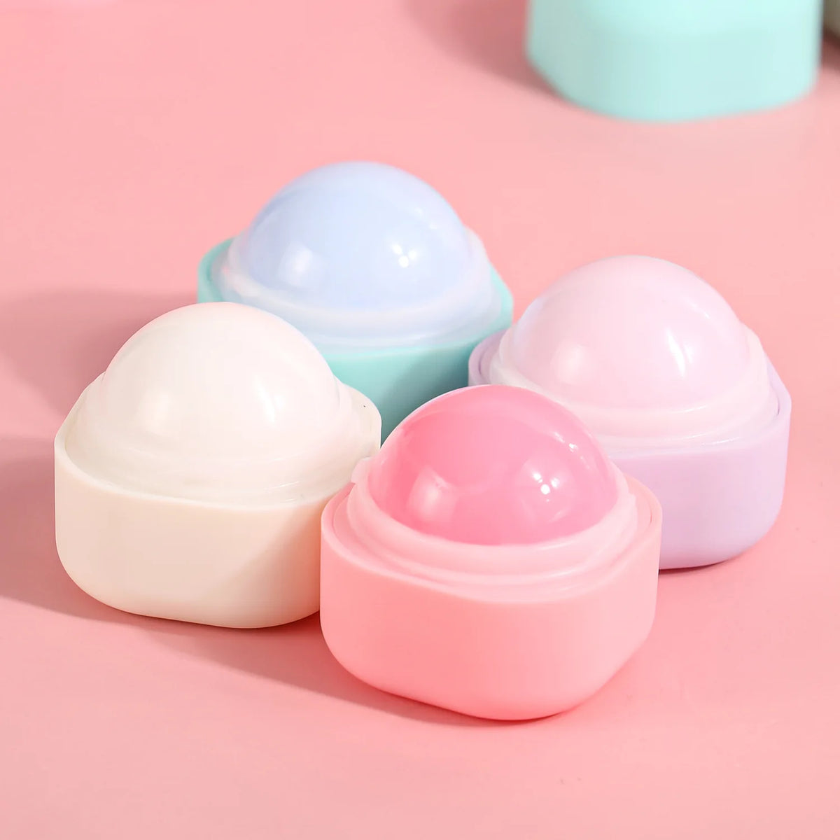 fruit flavor lip balm long lasting lips care deep moisturizing grape orange round ball lip balm
