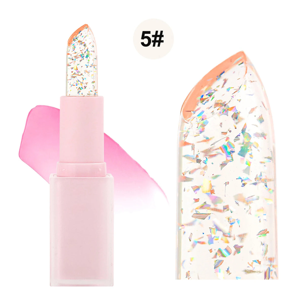 flower crystal lipstick temperature color changing lip balm moisturizing long lasting jelly magic lipstick