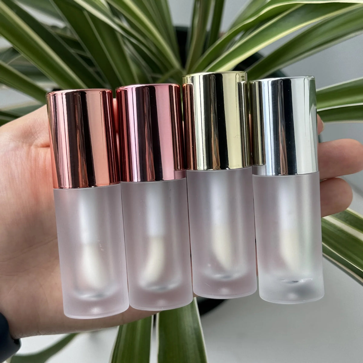 10ml big brush applicator lip gloss packaging wand empty lip gloss tube with stopper lipgloss tubes and packaging box