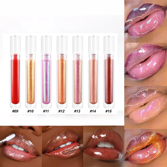 clear tubes glitter lipgloss moisturizing shiny black lip gloss liquid pink lipgloss