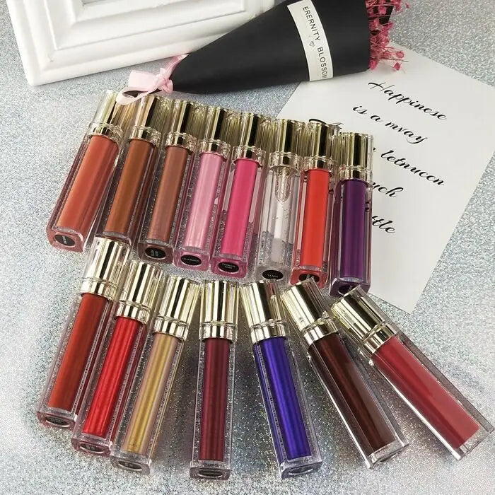 glitter waterproof set stick tint lipgloss liquid matte lip gloss lipstick