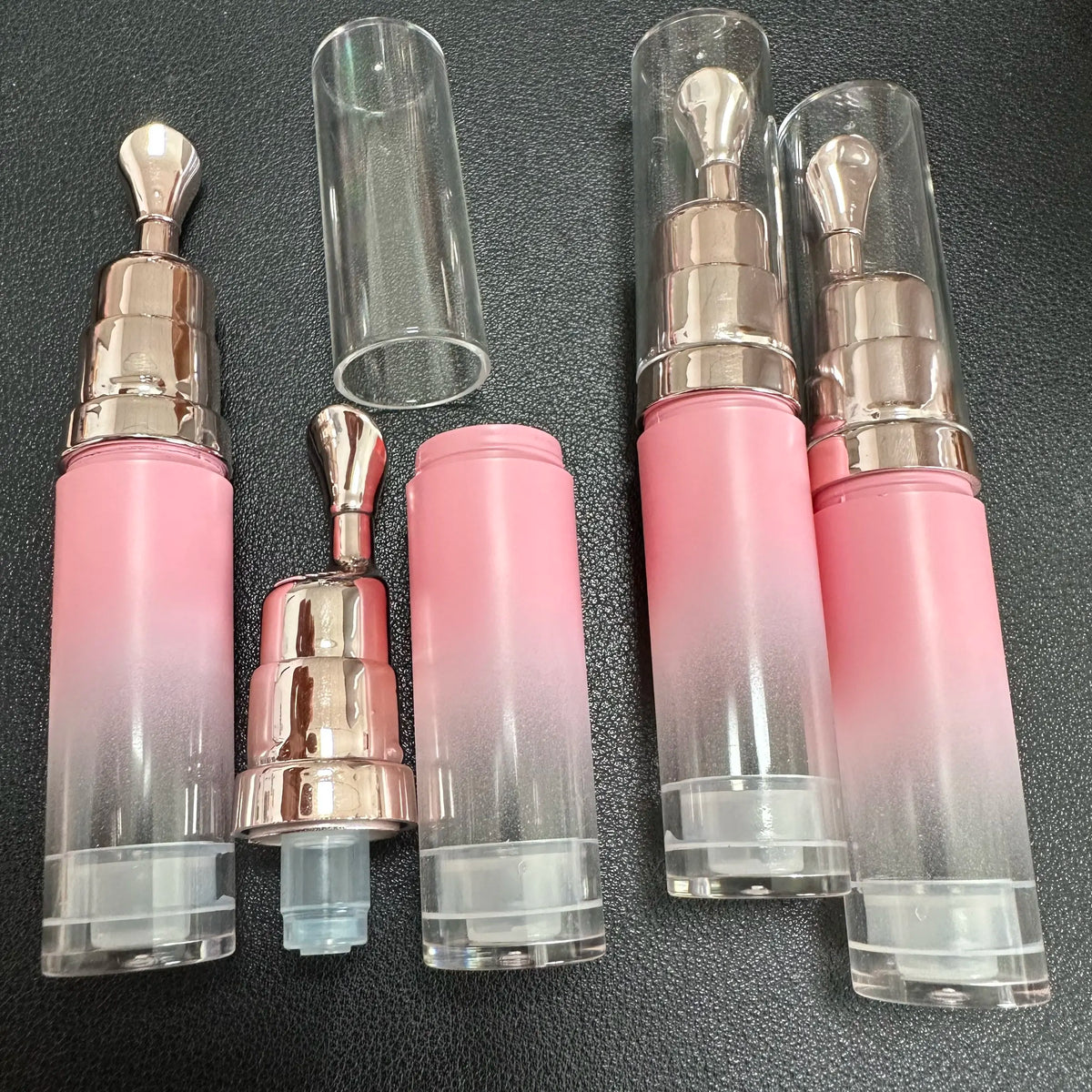 empty container 8ml pink plastic tube packaging lip oil container lip gloss applicator empty tube