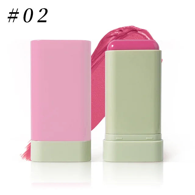 high pigment face makeup pink container 3 colors long lasting smooth cream blush
