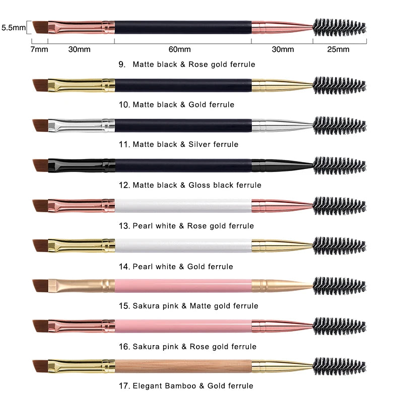 high quality dual side eyebrow brush 2in1 eyelash eyebrow makeup brush