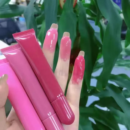 high pigment juicy lip balm tint shea butter lipgloss with squeeze tube lips makeup hydrating peptide lip tint