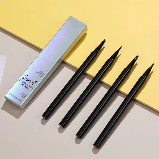 cosmetic liquid eyebrow pencil makeup quick dry waterproof vegan liquid black brown brow pen