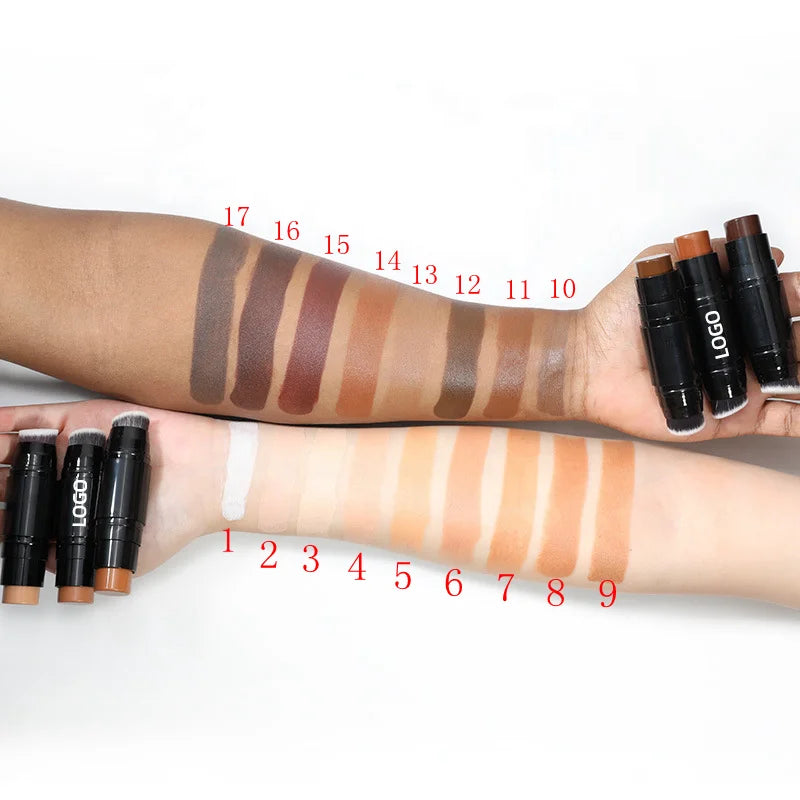 waterproof face make up vegan contour stick cream concealer contour with brush