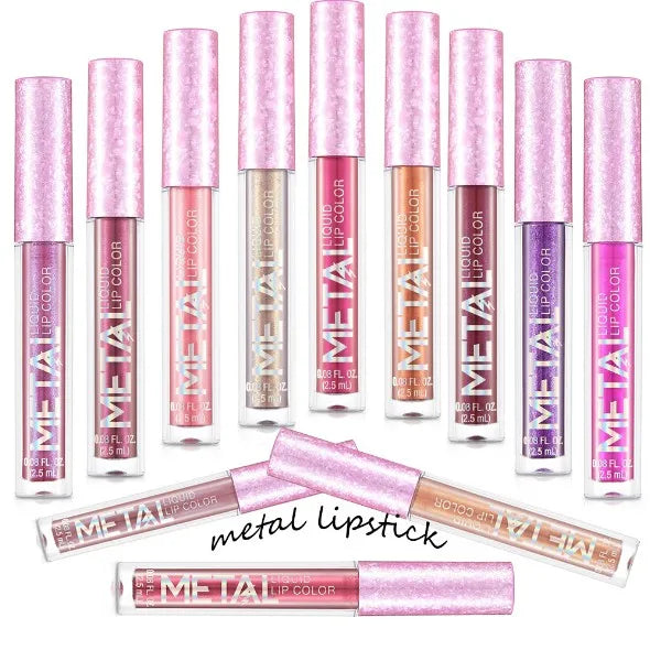 metal liquid lipstick waterproof long lasting metallic matte liquid lipstick