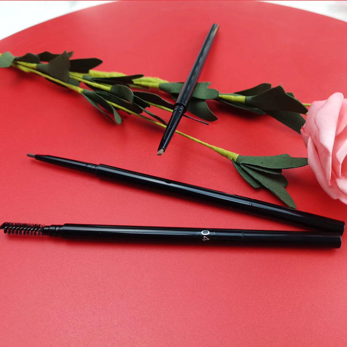 triangle tip black double head brow pencil dark brown black waterproof eyebrow pencil