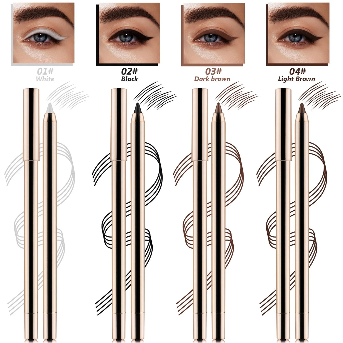 Gel creamy waterproof eyeliner pencil