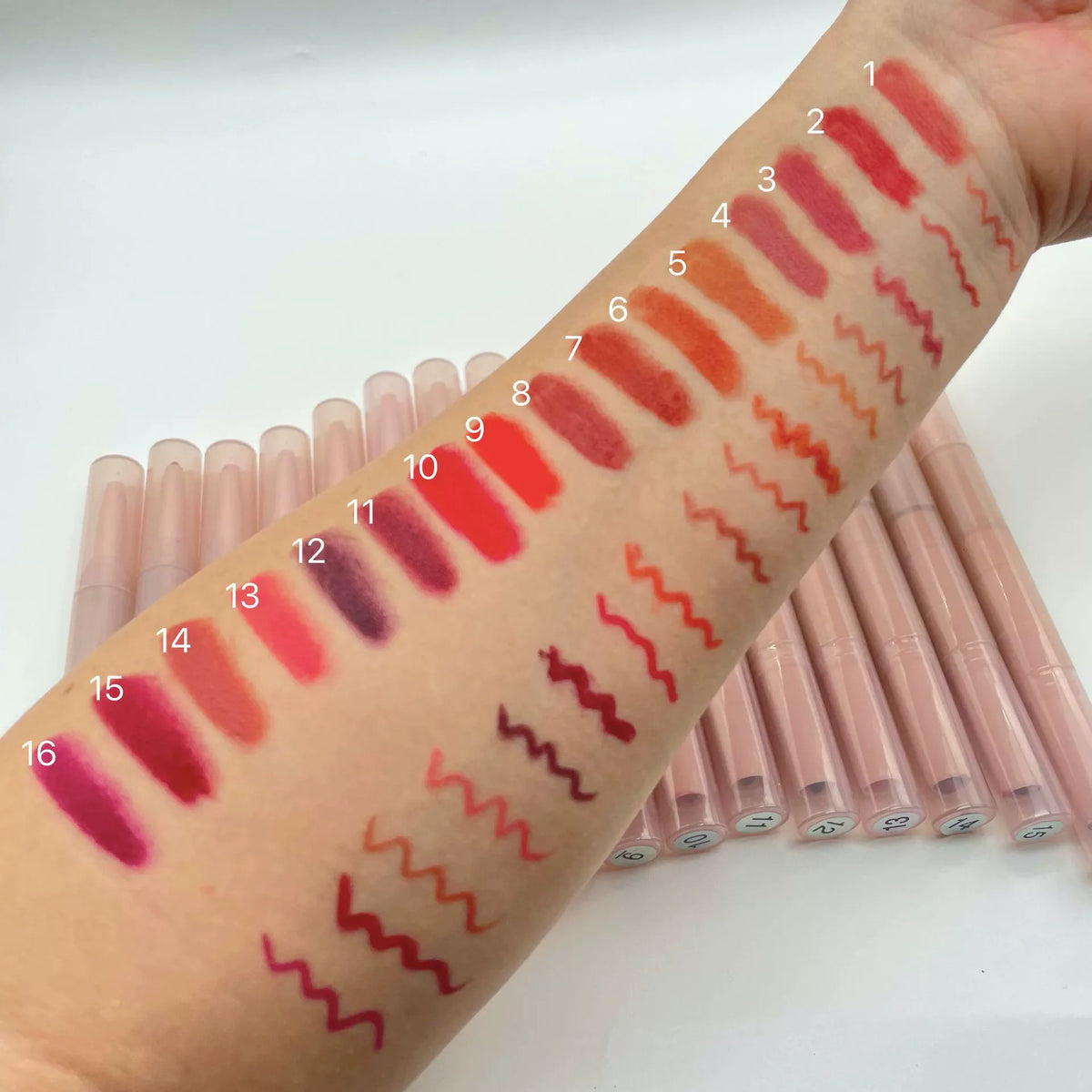lip cosmetics 16 colors double head lipliner high pigmented long lasting vegan lip liner