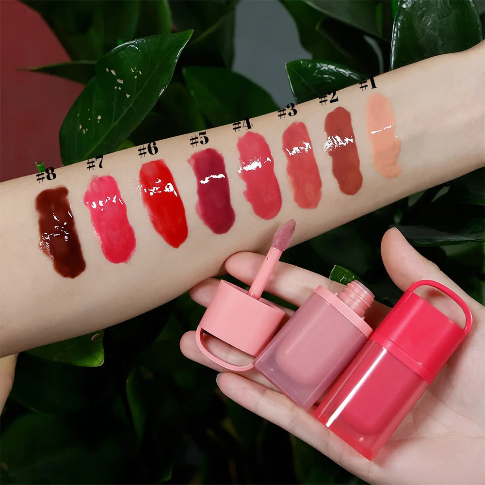 vegan cruelty free glossy mirror lipgloss non-sticky moisturizing hydrating lips lip gloss
