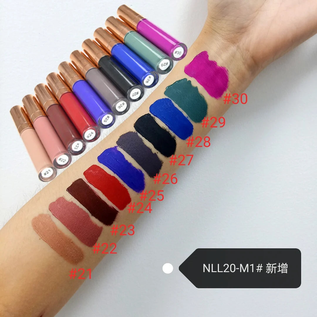 rose gold cap vegan long lasting lipstick nude matte liquid lip stick lipstick