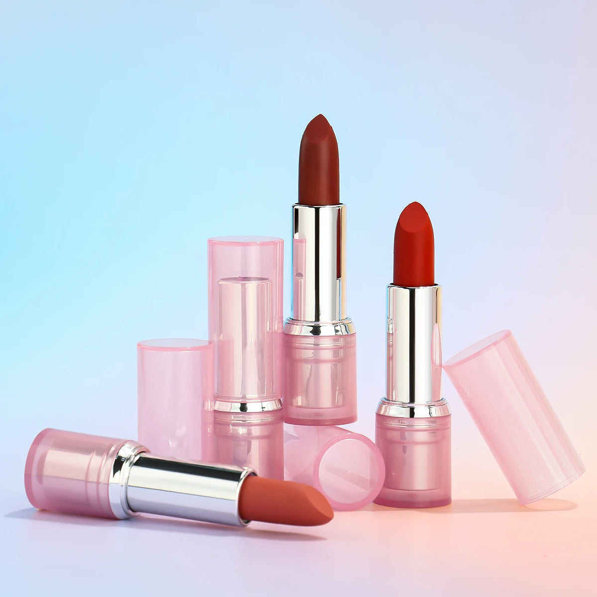 Lipsticks 12 Colors Matte High Color Rendering Long Lasting Waterproof Vegan Lipstick