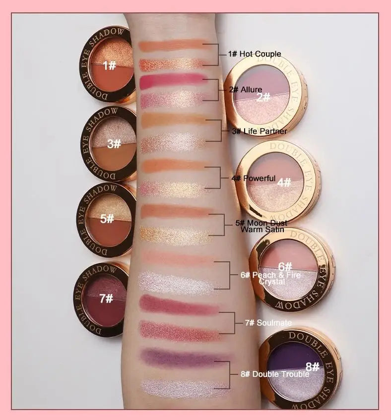 Gold double eyeshadow palette 15 colors