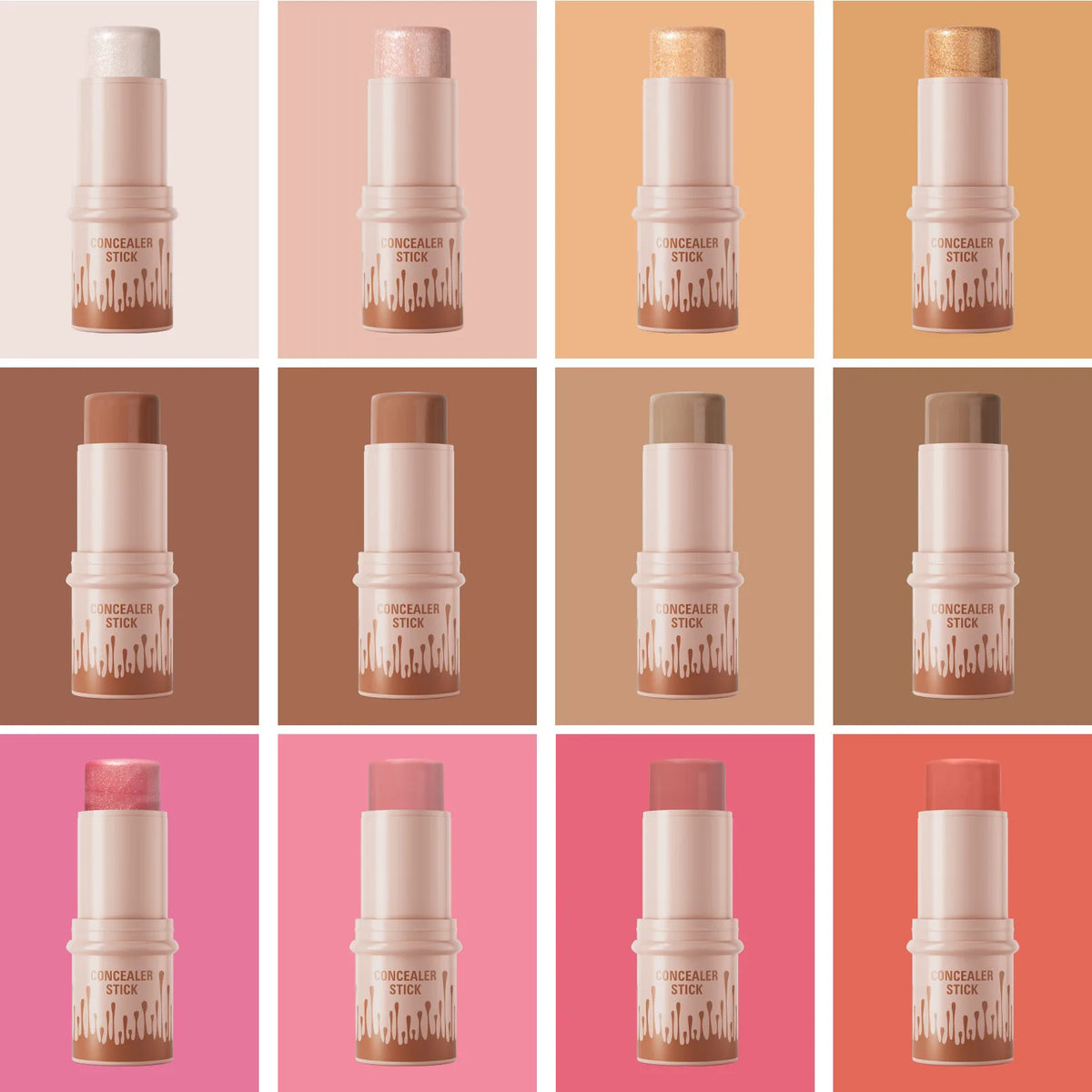 professional vegan waterproof long-wearing highlighter counter stick for bronzing highlighting makeup