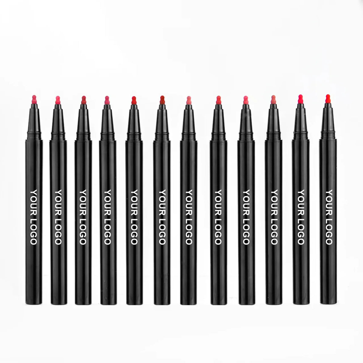 12 pink color liquid lip liner waterproof long lasting cosmetics new lip liner
