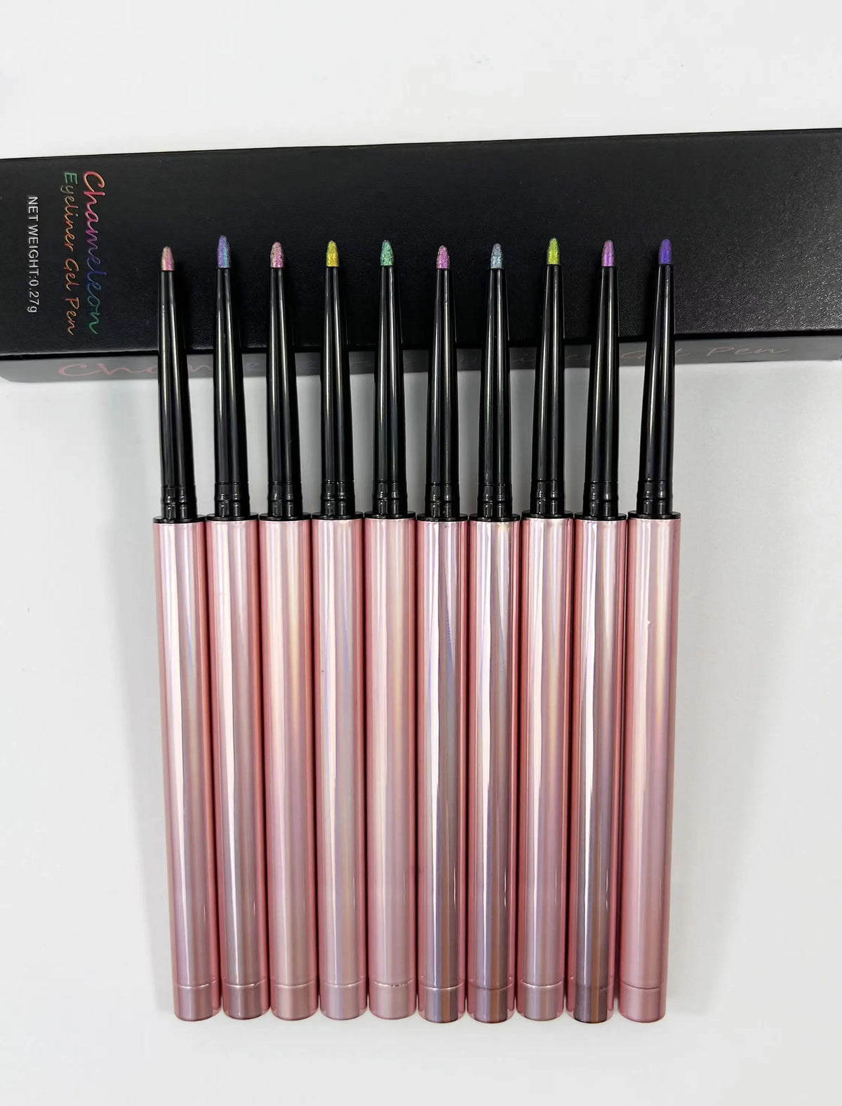 high pigment chrome eyeliner pencil chameleon 10 colors duochrome chrome eyeliner gel pencil