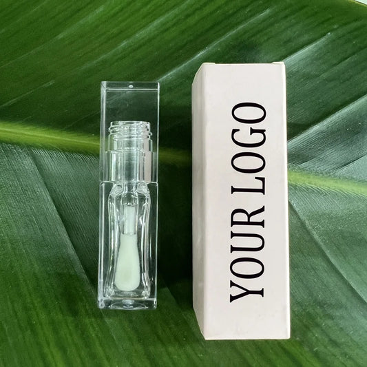 empty transparent crystal lipgloss containers thin lip gloss wand tubes with box lip mascara tubes cosmetic packaging