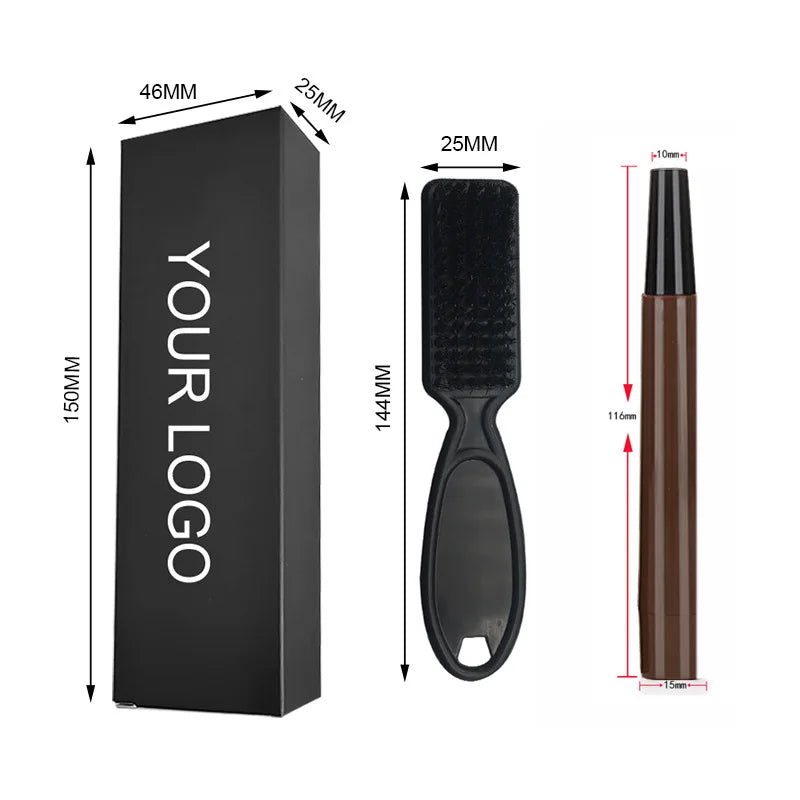waterproof beard care pencil filler pen beard dye men beard pencil filling pen kit with brush
