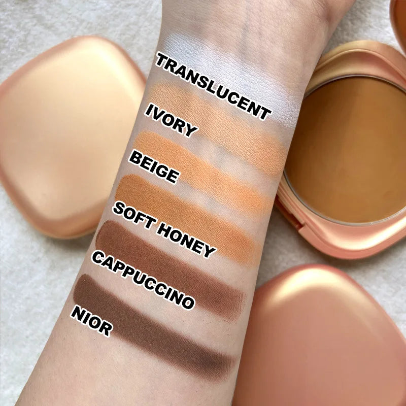 baking powder makeup matte compact pressed powder waterproof full coverage make up face setting powder