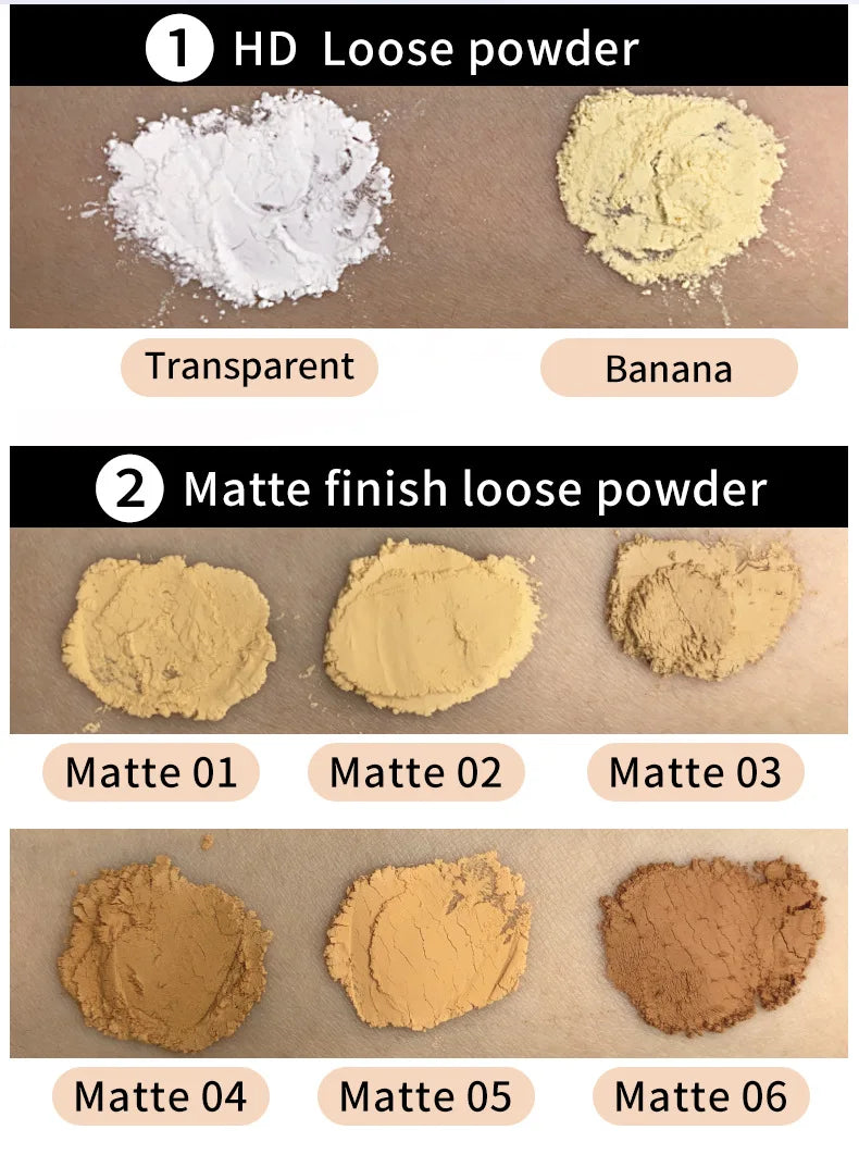 low moq face makeup setting powder waterproof oil control translucent banana loose setting powder