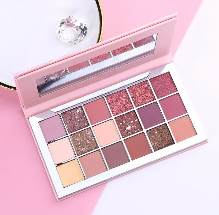 18-color nude pink vegan eyeshadow palette
