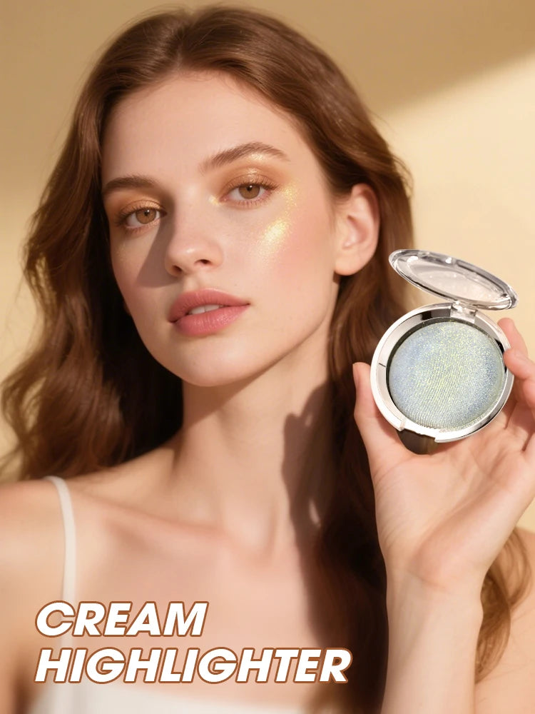 makeup vegan shimmer glitter highlighter potato mud texture cosmetics pigment highlighter